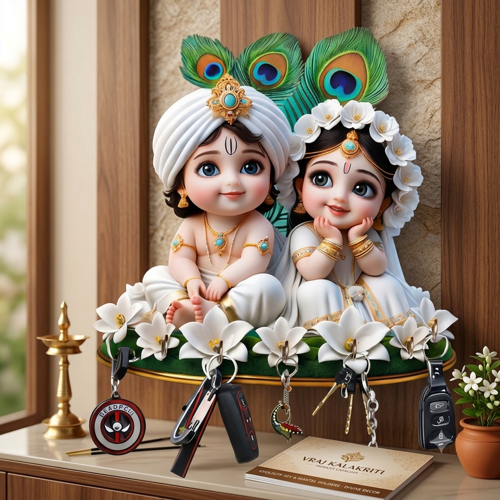 Radha Krishna Elegant Key Holder