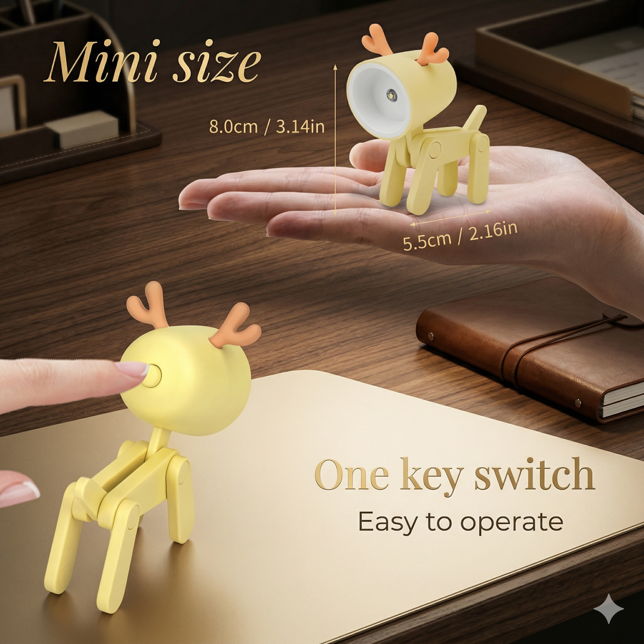 FawnGlow - Portable Glow LED Desk Light